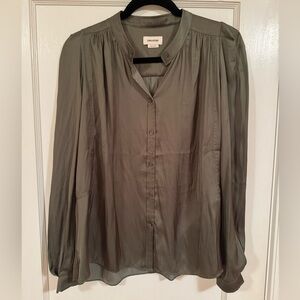 Zadig & Voltaire Tchin Satin Blouse- Green